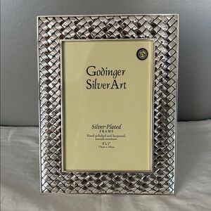 Godinger Silver Art 5x7 Silver-Plated Picture Frame Basket Weave